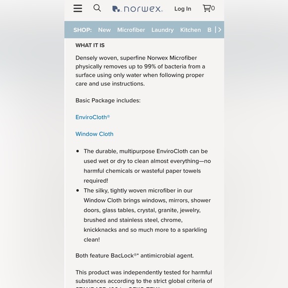 Norwex Basic Package Microfiber Cloths - Picture 4 of 4